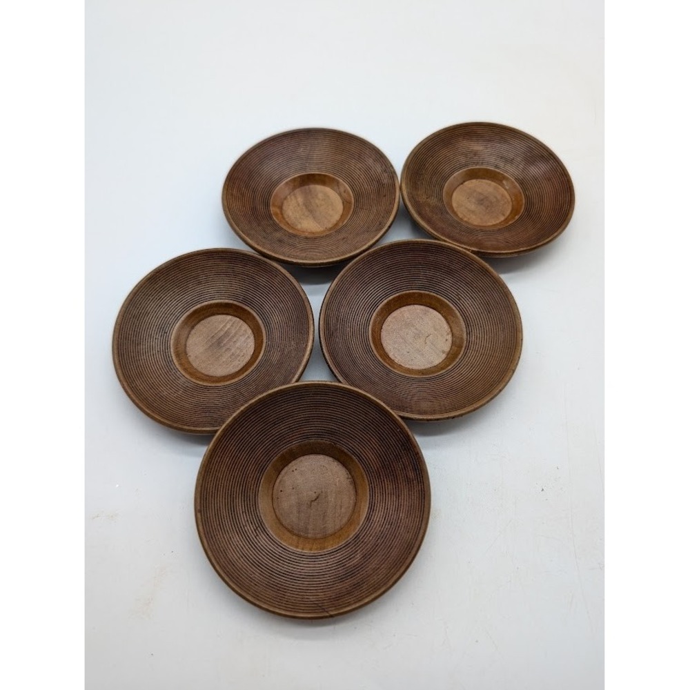 Vintage Japanese Tea Cup Dish Saucers 5 Set Chataku Chawan Traditional Chinese
